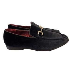Henry Ferrera Black Faux Suade Driving Loafers Size 12